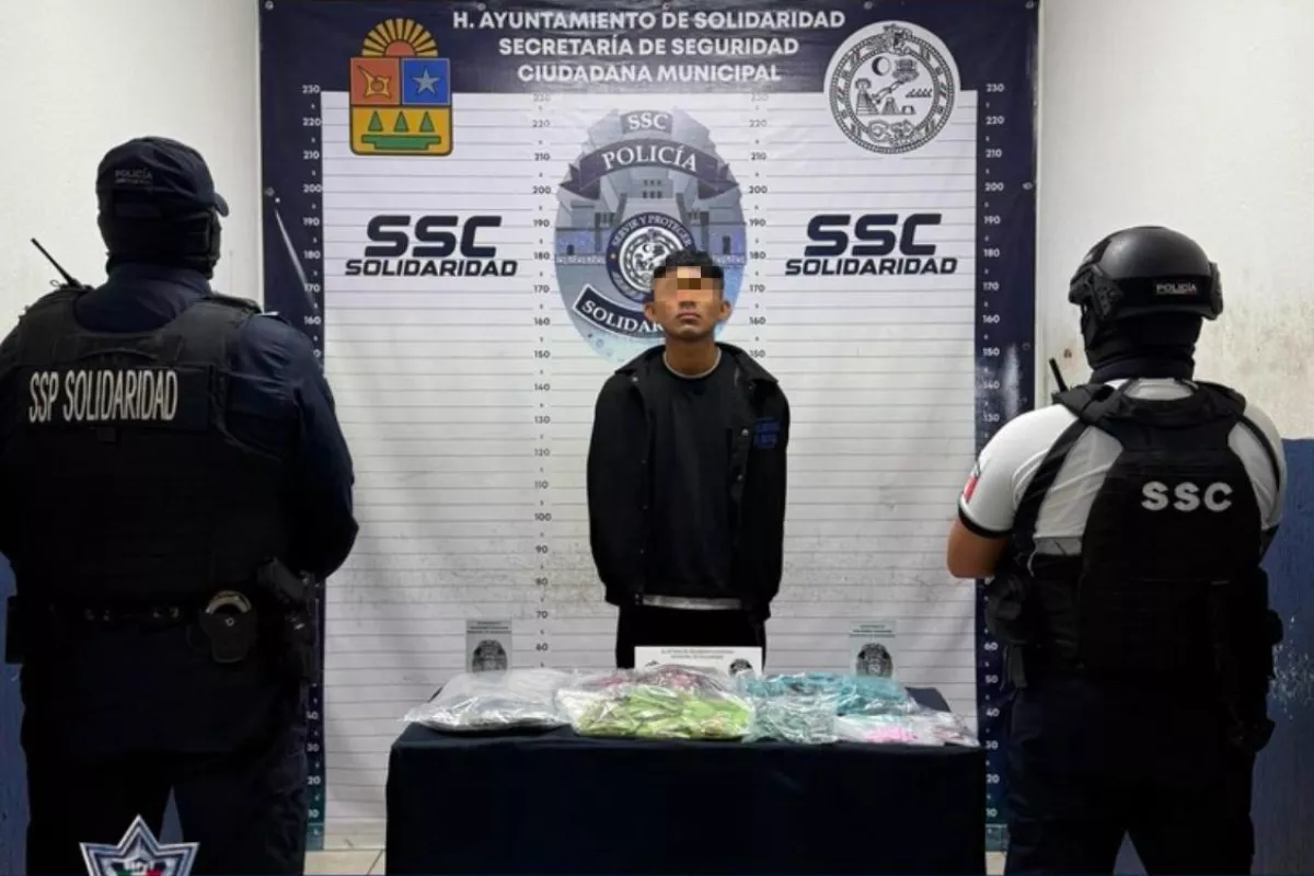 Joven tabasqueño es detenido con más de 200 dosis de drogas en Playa