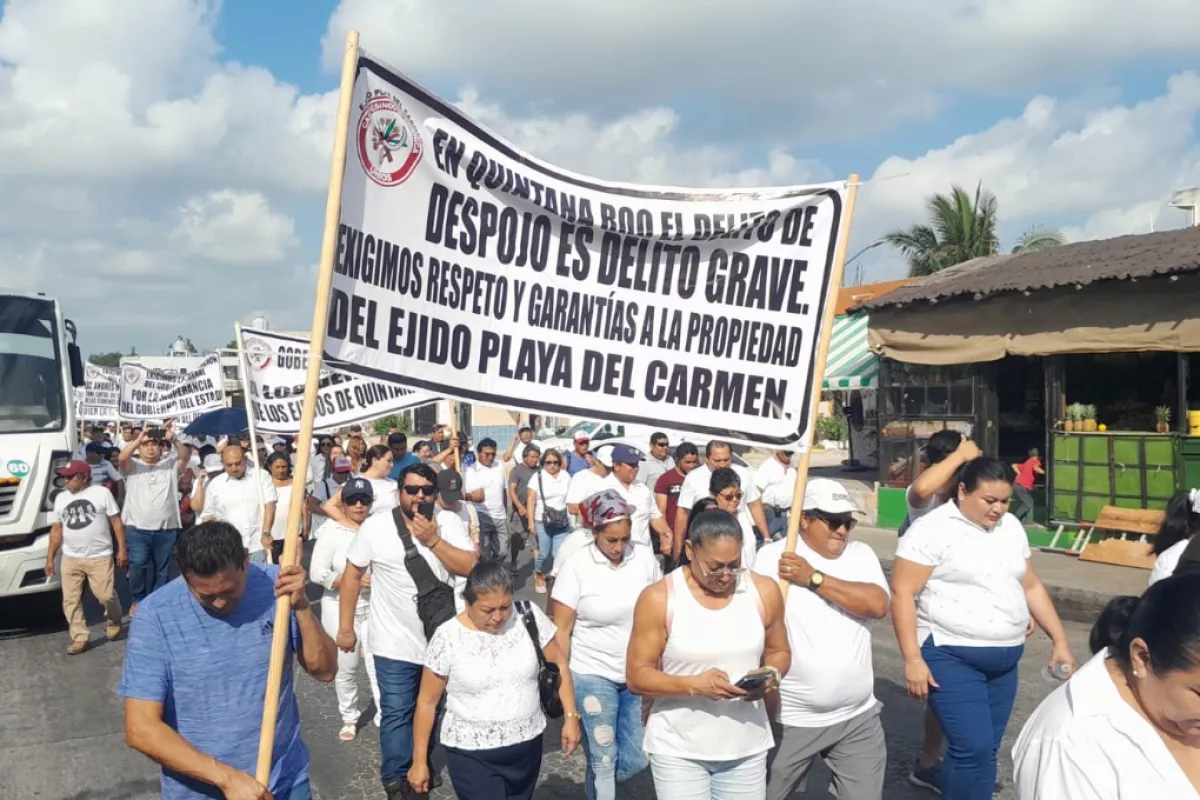 Ejidatarios Protestan Contra Los Invasores De Tierras En Playa Del