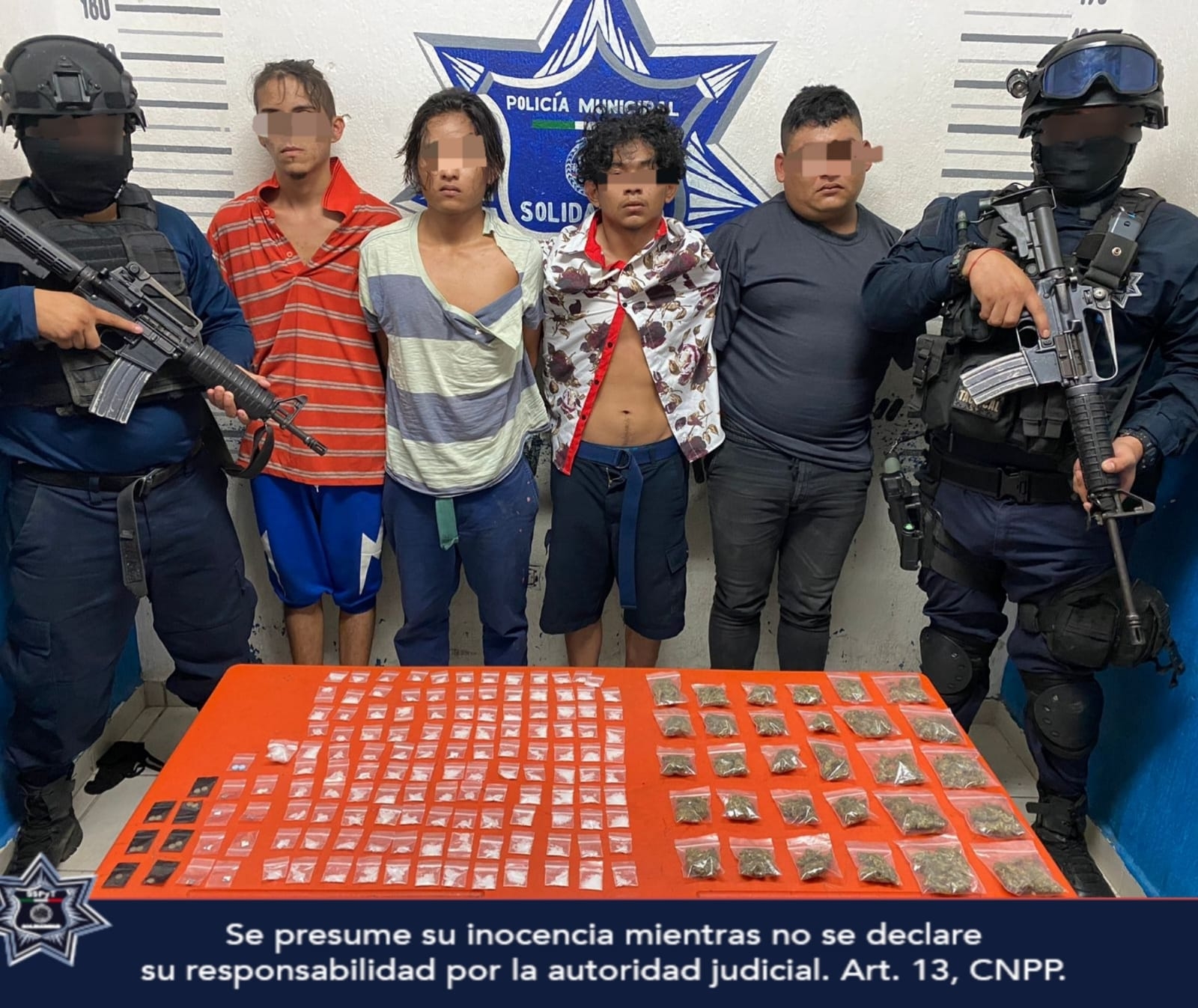 Detienen a cuatro narcomenudistas en Villas del Sol de Playa del Carmen