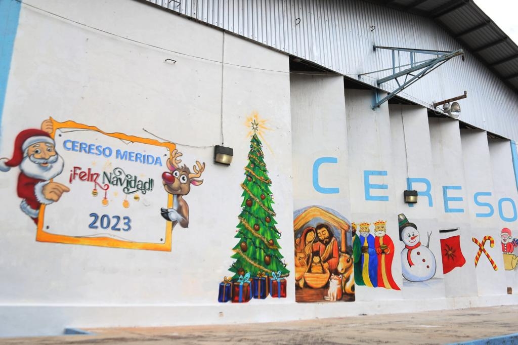 Celebran a la Navidad en el Cereso de Mérida