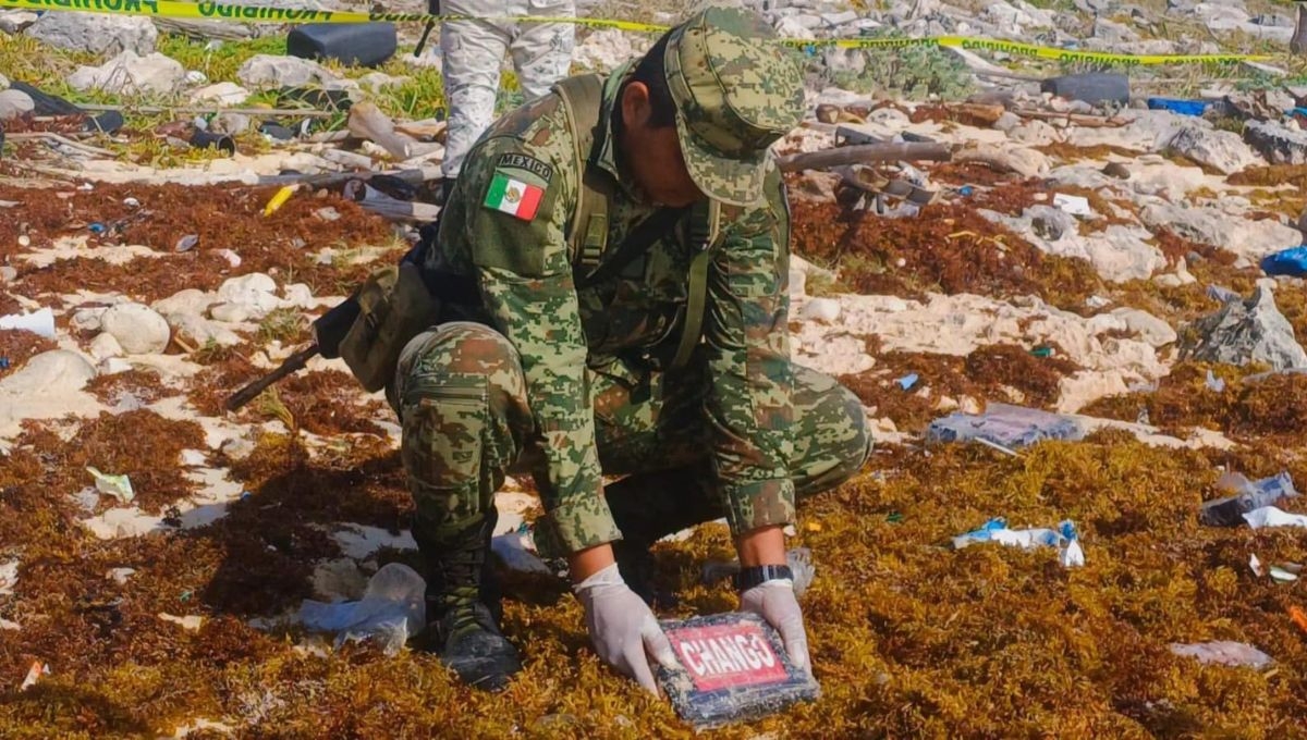 Ejército Mexicano y Guardia Nacional capturan 22 kilogramos de presunta cocaína en Cozumel