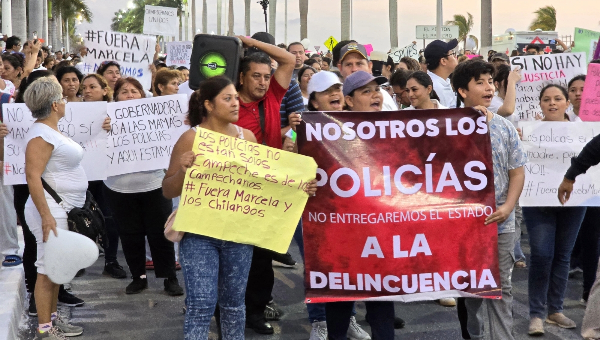Marcha en apoyo a policías de Campeche fue 'patrocinada' por la oposición: Layda Sansores