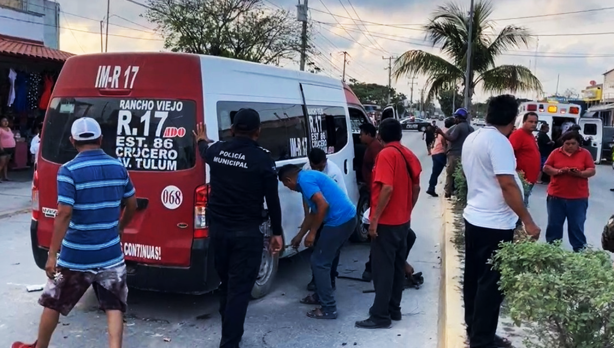 Hombre armado ocasiona un accidente en la Zona Continental de Isla Mujeres; hay 10 heridos