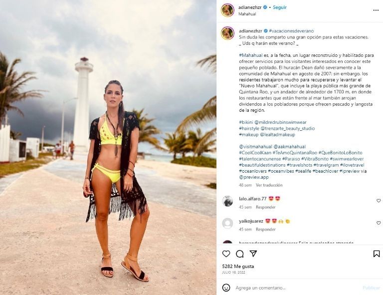 5 fotos de Adianez Hernández en bikini que confirman que es la más fit