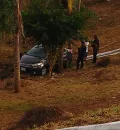 Vehículo se descarrila cerca del aeropuerto de Cancún.