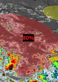 El SMN ha emitido un aviso sobre una zona de baja presión en el suroeste del Mar Caribe con un 80% de probabilidad de desarrollo ciclónico en siete días