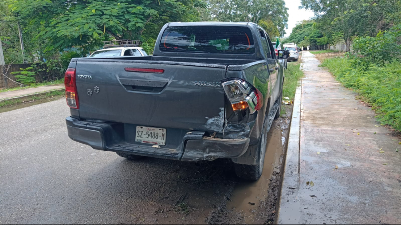 El accidente fue causado al momento de que el taxista freno de manera inesperada