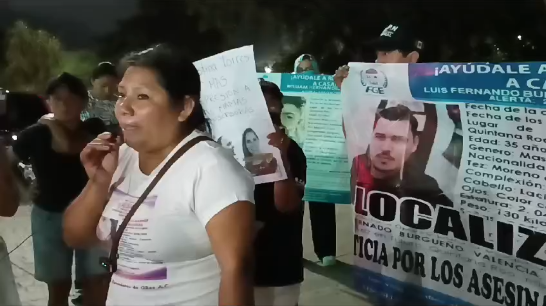 Colectivo cancunense muestra su apoyo hacia las Madres Buscadoras de Chetumal.