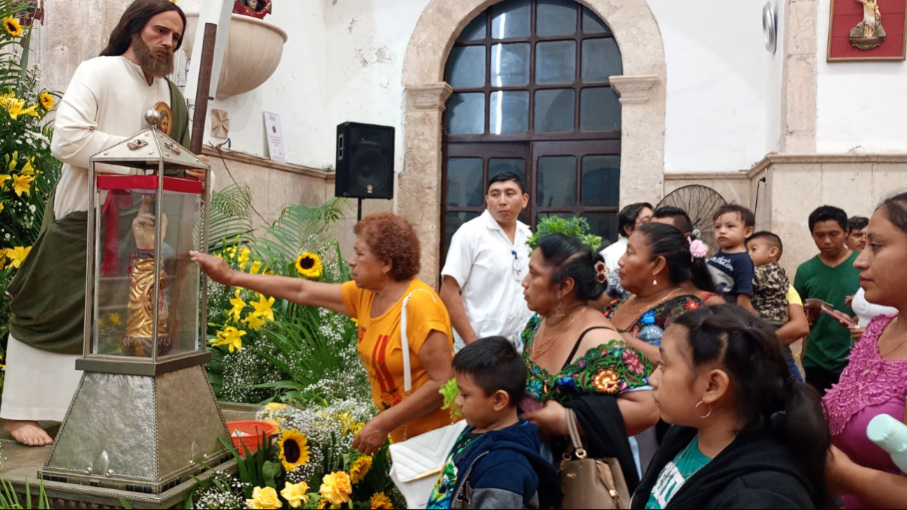 Celebran visita de la reliquia de San Judas Tadeo en Tizimín, Yucatán