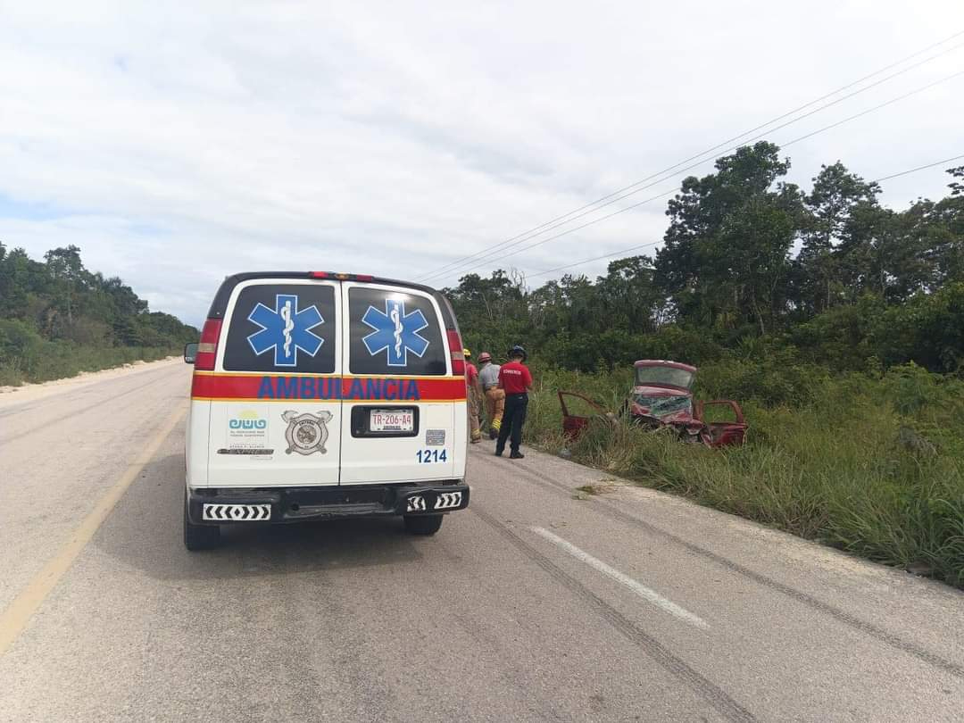 Reportan fuerte accidente vial en carretera federal Chetumal-Escárcega / Especial