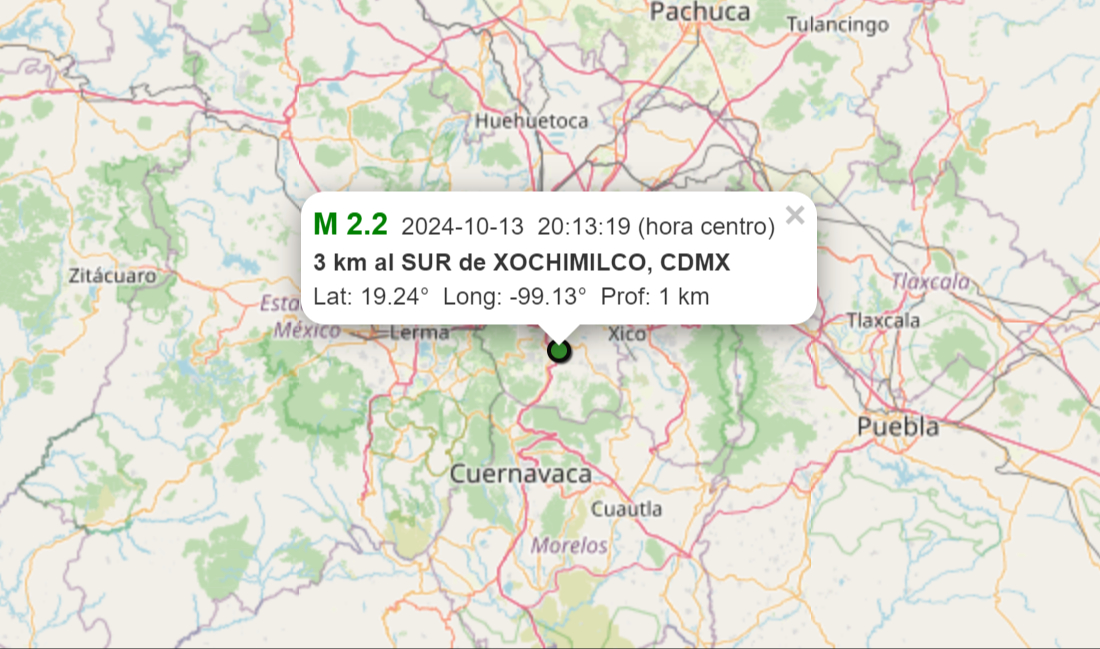¡El último fue en Xochimilco! ¿Cuántos sismos hubo en México hoy 13 de octubre?
