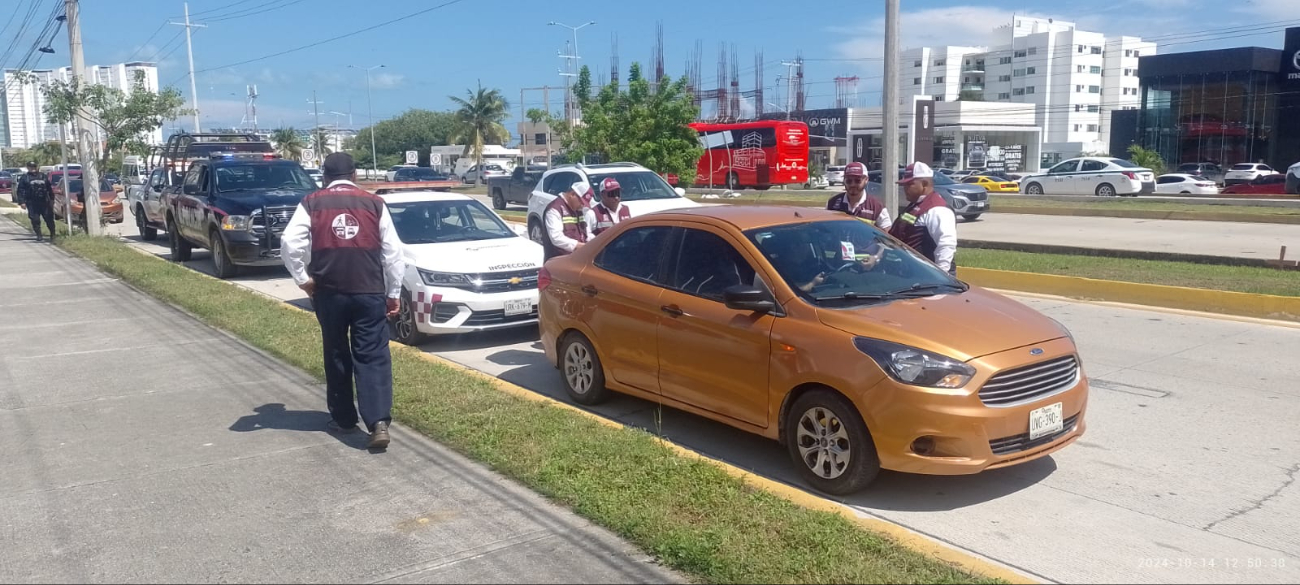 Inmoveqroo continua con los operativos contra conductores de plataformas en Cancún