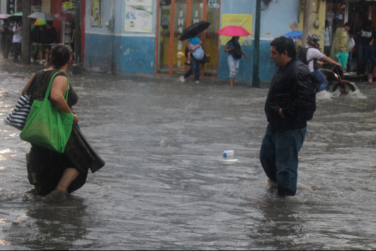 Las calles de Mérida se encuentran inundadas