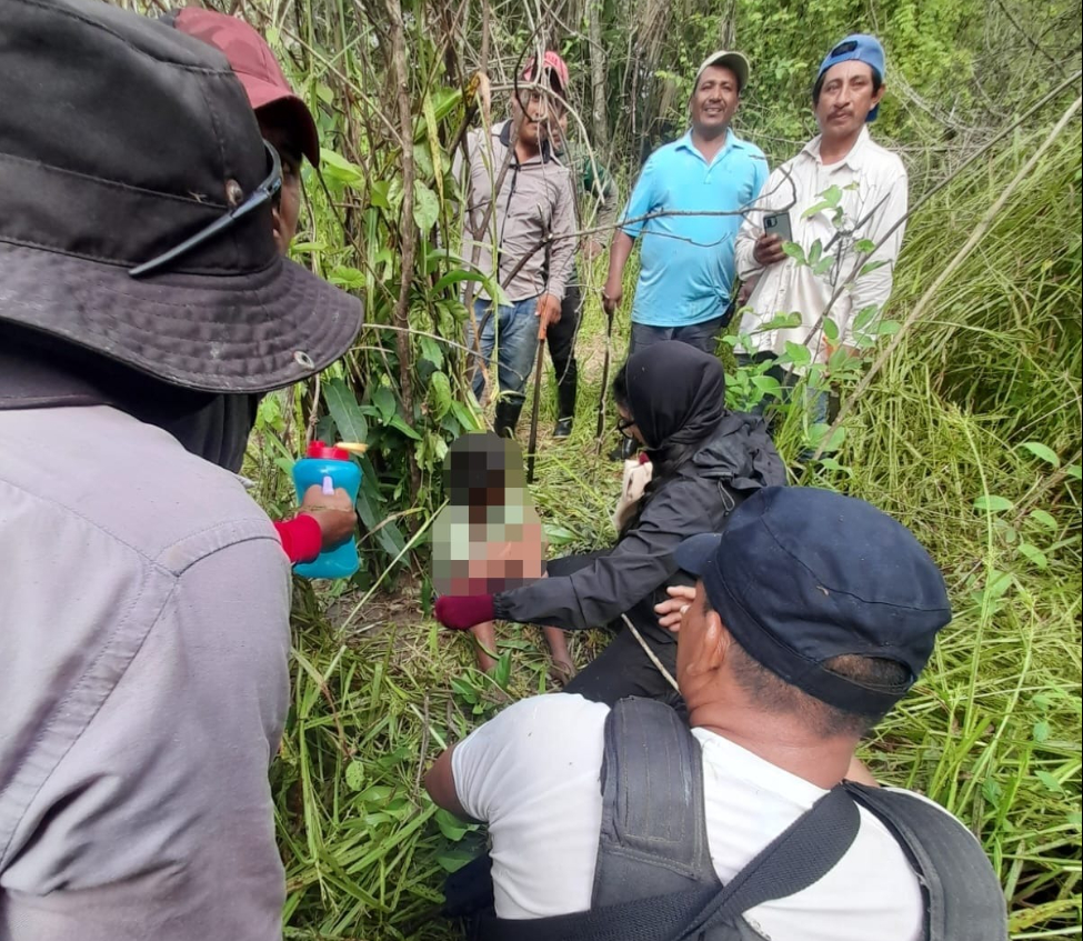 Tras su hallazgo fue trasladado al hospital de Tabasco