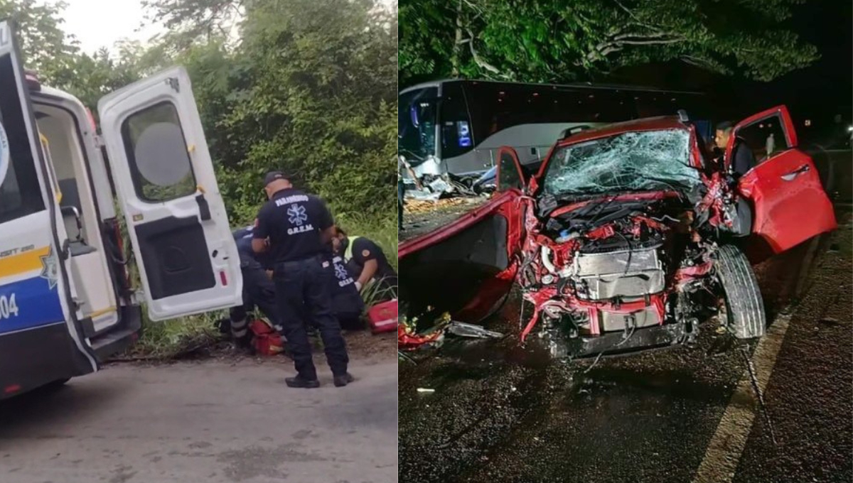 Triple accidente deja más de diez personas heridas en Chetumal