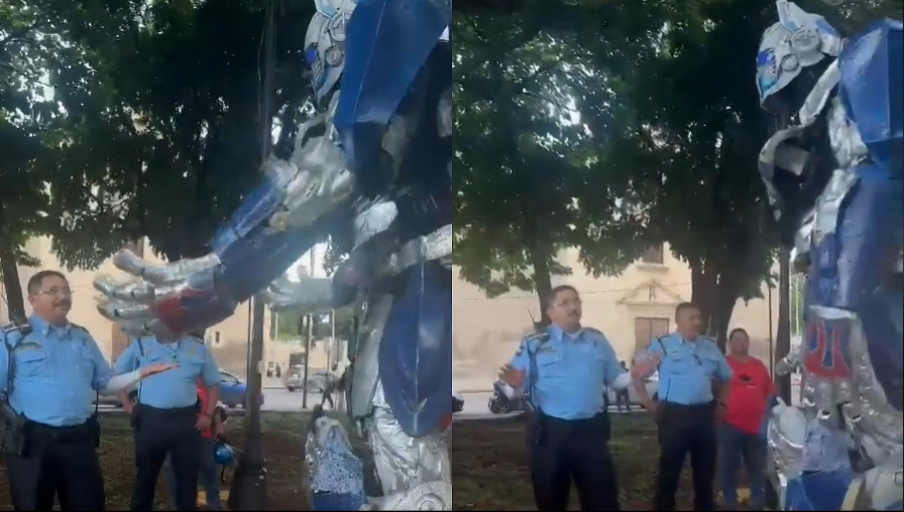 Policía de Mérida sería sancionado luego de retirar a Optimus Prime del parque de La Mejorada 