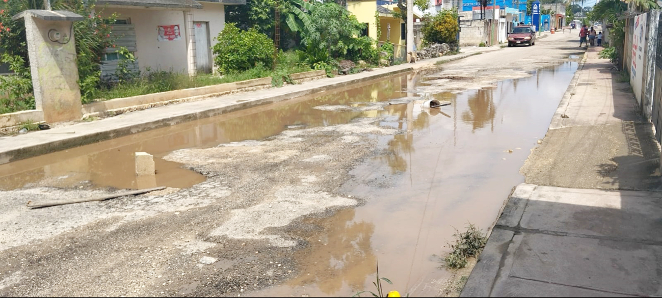 Entre las calles más afectadas de la cabecera municipal están Adolfo López Mateos, Rafael Melgar y Emiliano Zapata