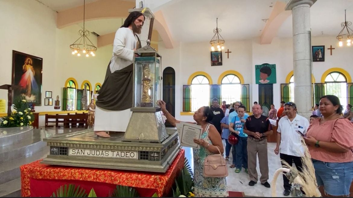 Reliquias de San Judas Tadeo llegaron a la iglesia Corpus Christi en Cozumel