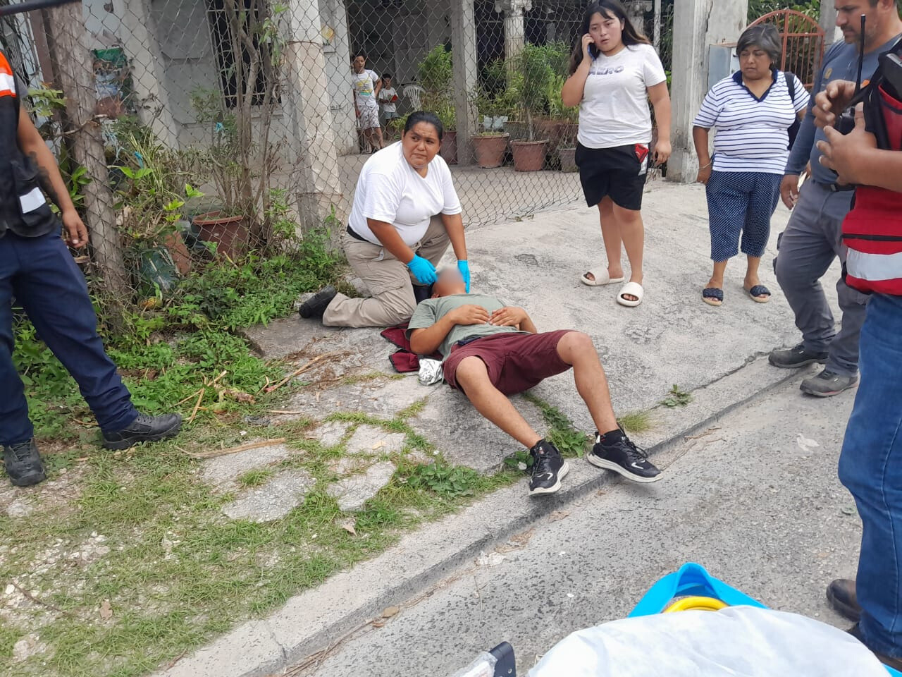 El menor fue atendido por el SAMU y trasladado al hospital IMMS-Bienestar Janell Romero Aguilar