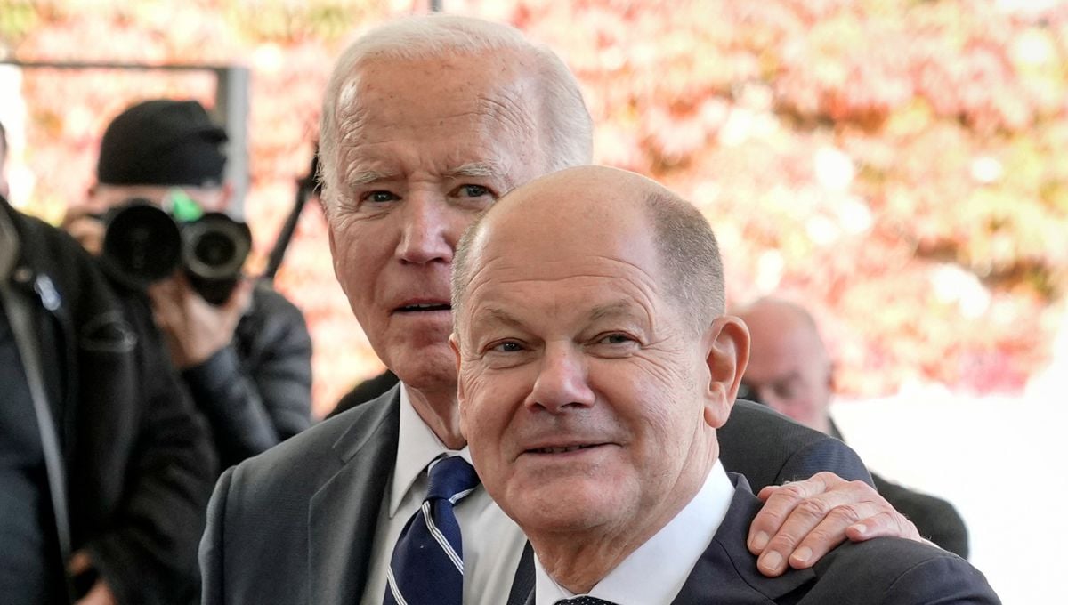 Joe Biden, presidente de Estados Unidos y Olaf Scholz, primer ministro de Alemania