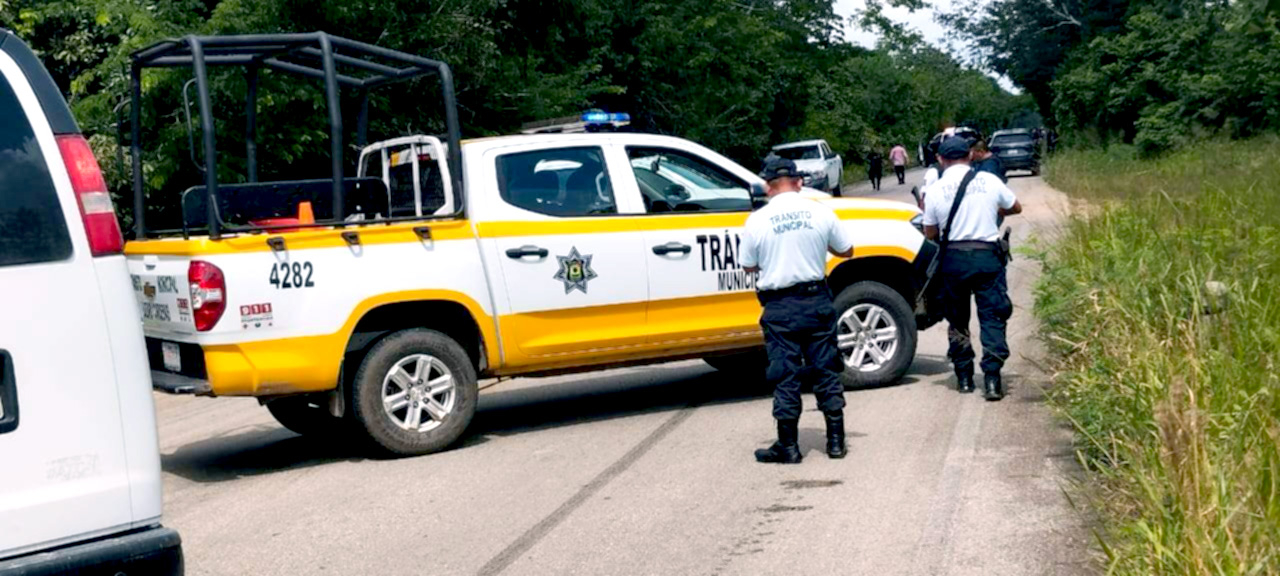 Los cuerpos de seguridad fueron activados a la una de la tarde y acudieron tres kilómetros de la cabecera municipal rumbo a Chiquilá