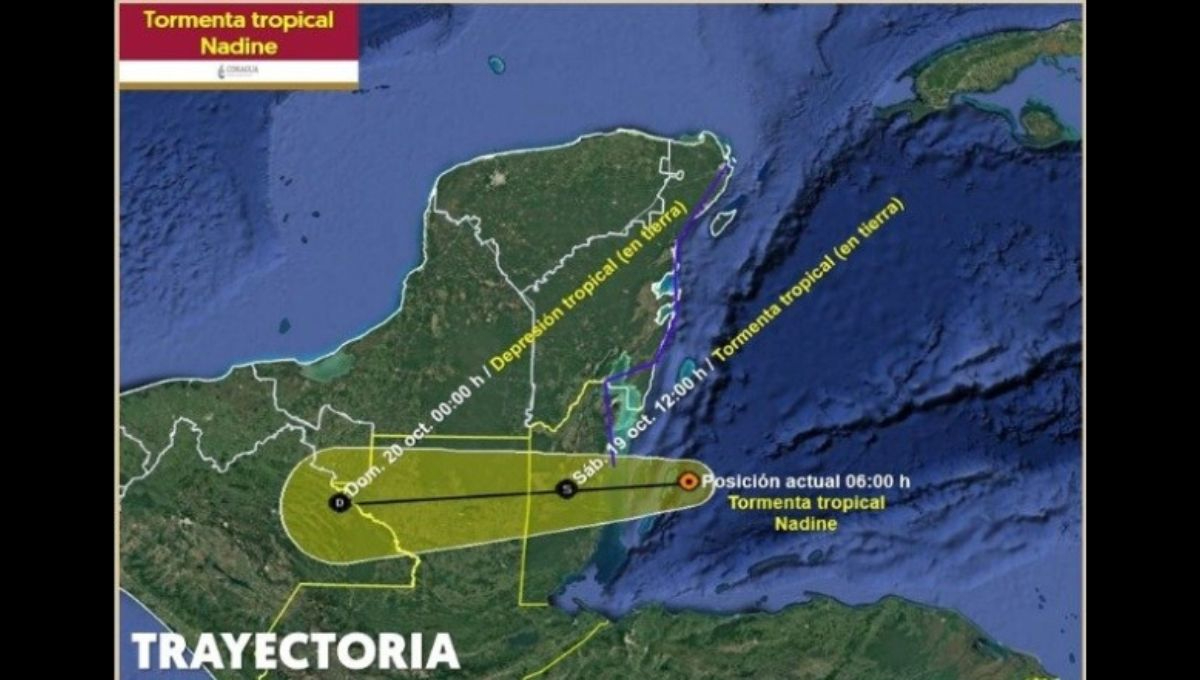 Campeche sentirá los efectos de la Tormenta Tropical Nadine