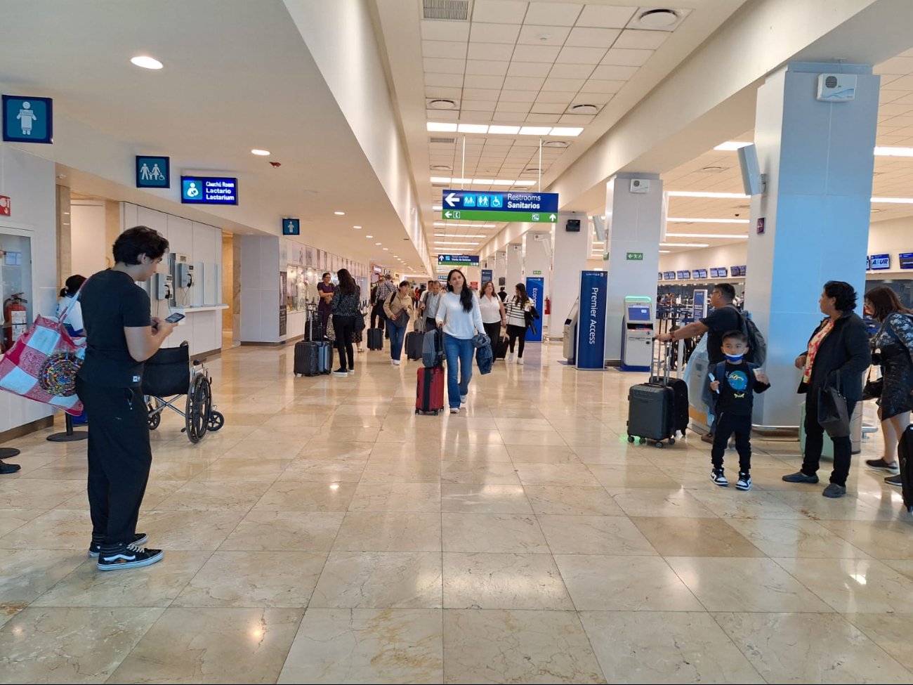 Los vuelos demorados en el aeropuerto de Mérida fueron por unos minutos