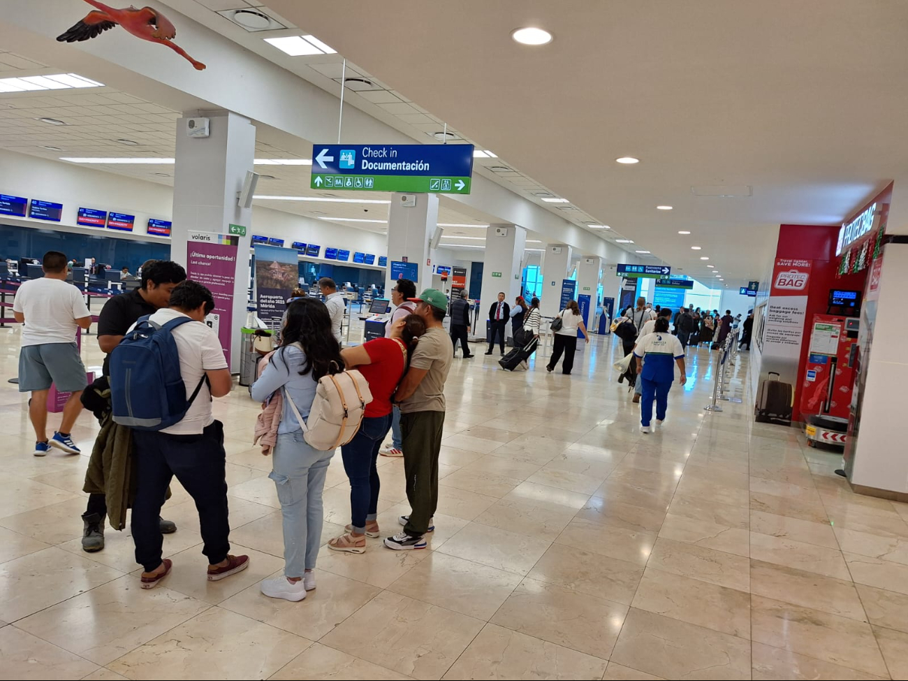 Se mantiene una buena afluencia de pasajeros en el aeropuerto de Mérida