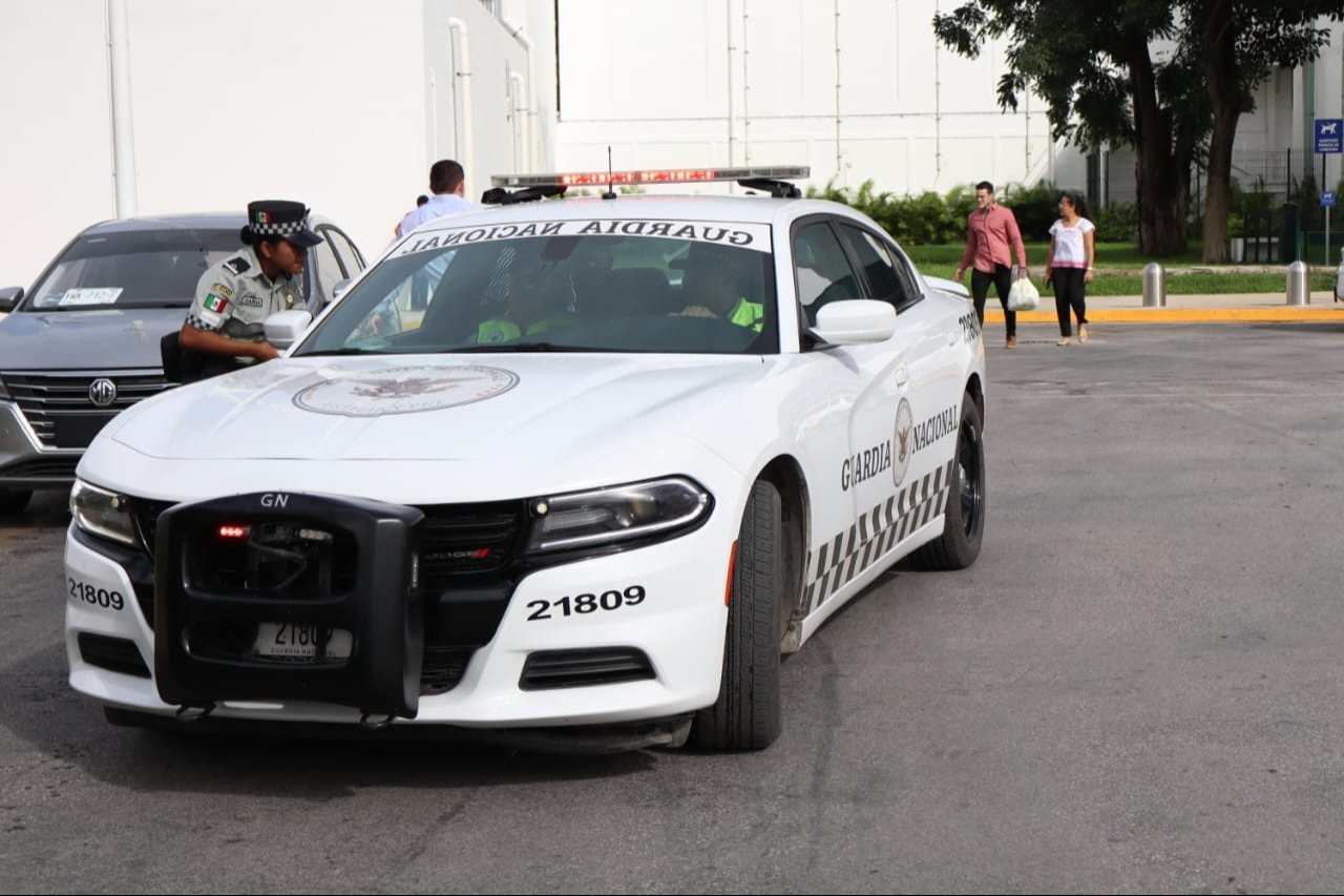 La Guardia Nacional montó un operativo en el aeropuerto de Mérida