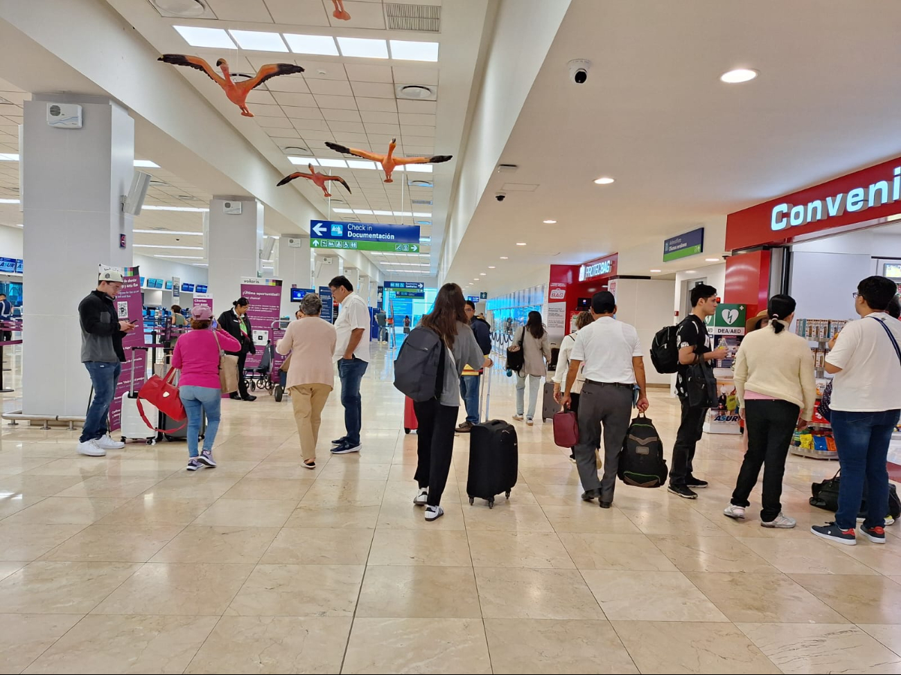 Aeropuerto de Mérida inicia la semana con vuelos demorados por más de una hora