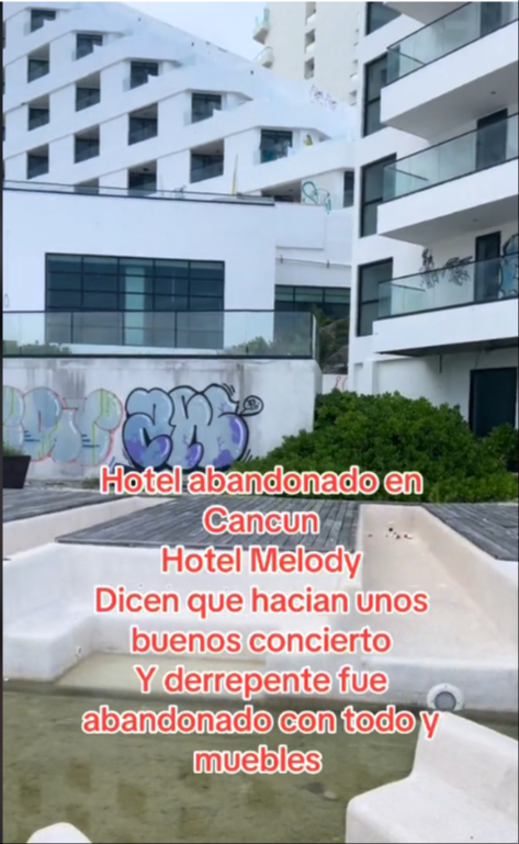 A pesar de haber sido un hotel muy exitoso, actualmente está en abandono y vandalizado