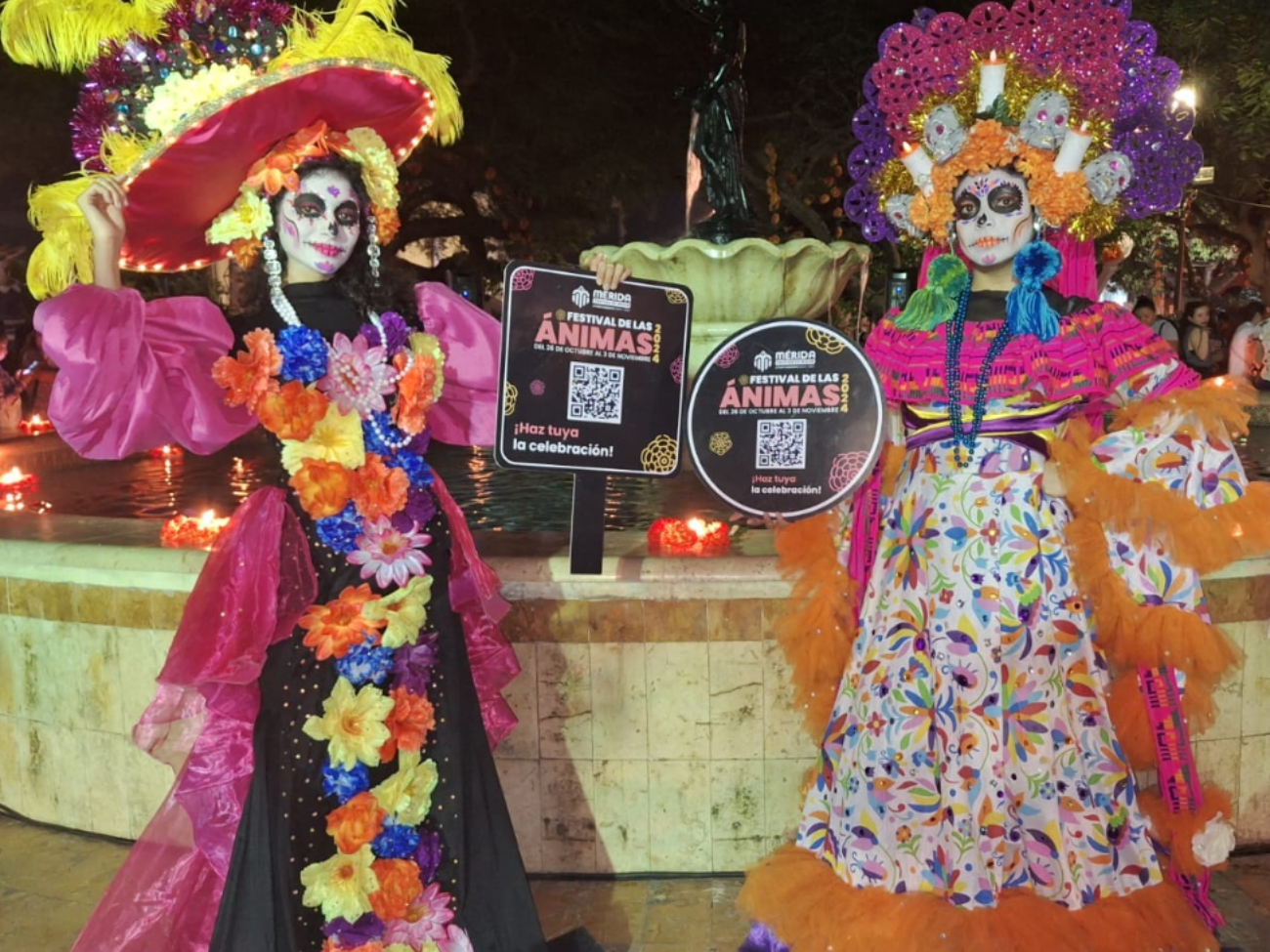 Encienden luces en el parque de San Juan por Festival de las Ánimas 