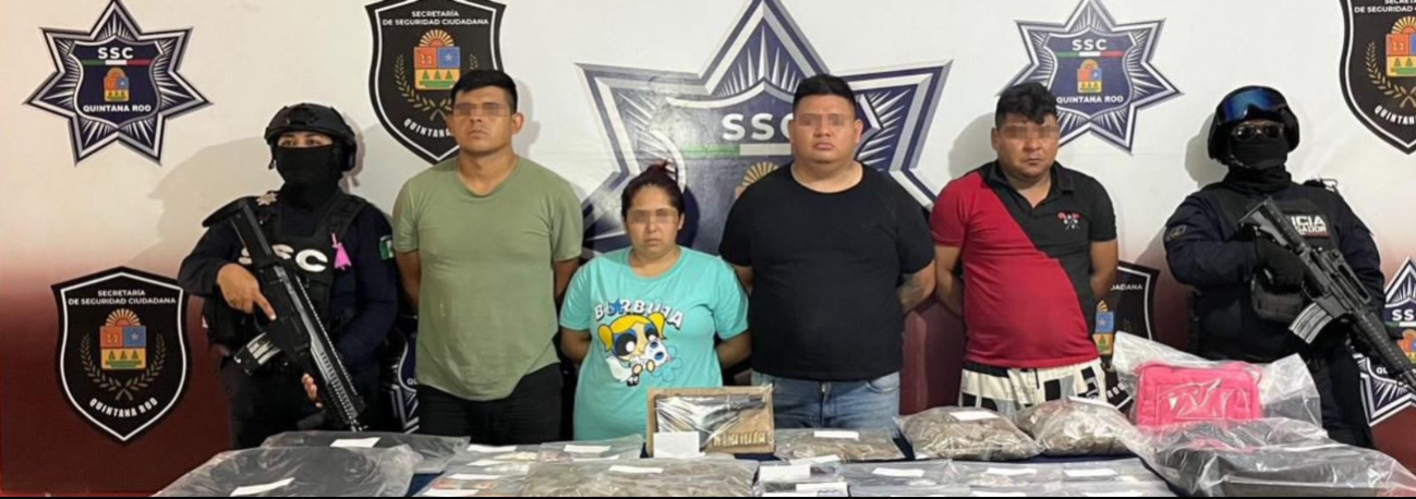 La Policía Estatal detuvo a cinco personas por narcomenudeo en dos operativos en las supermanzanas 51 y 58