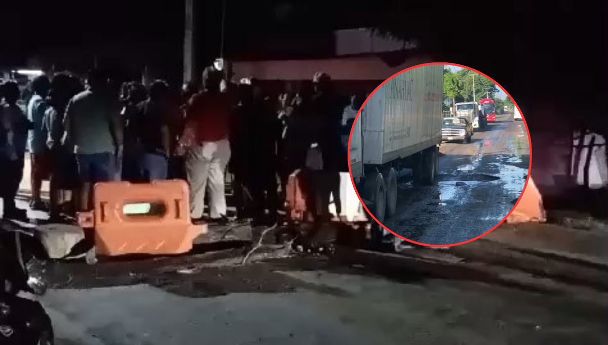   Bloquean la carretera Atasta Pueblo por pésimas condiciones    