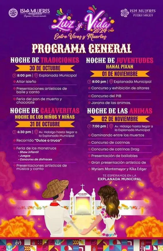 Programa general de "Luz Y Vida Entre Vivos Y Muertos "