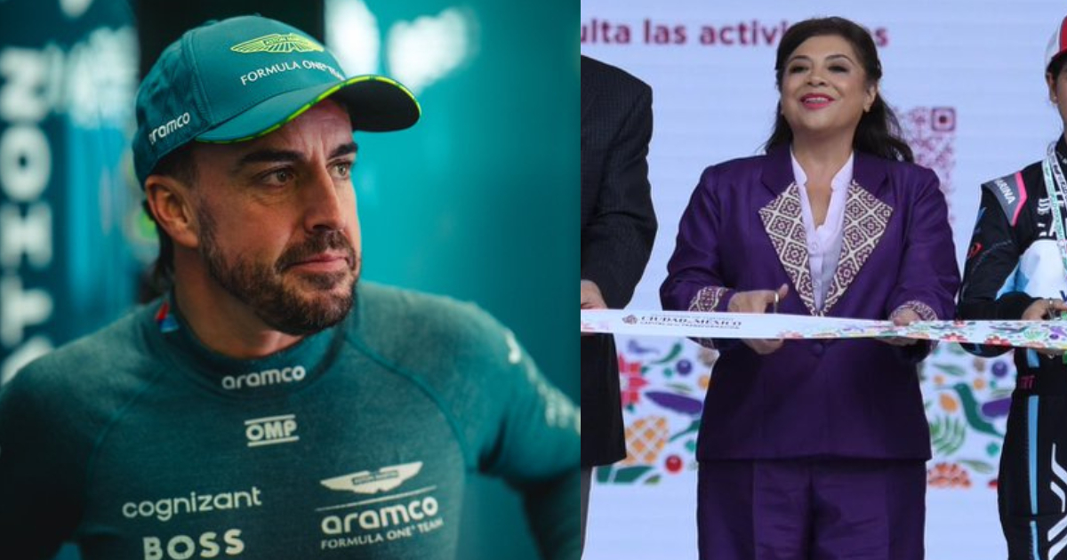 GP México 2024: El momento en que por error Clara Brugada convirtió a Fernando Alonso en mexicano