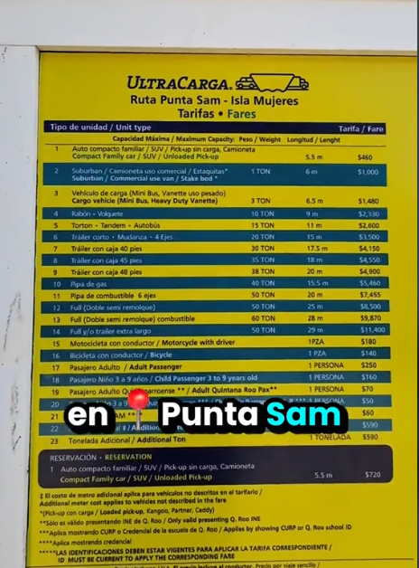 Los precios varían dependiendo del tamaño y tipo de coche se llevará