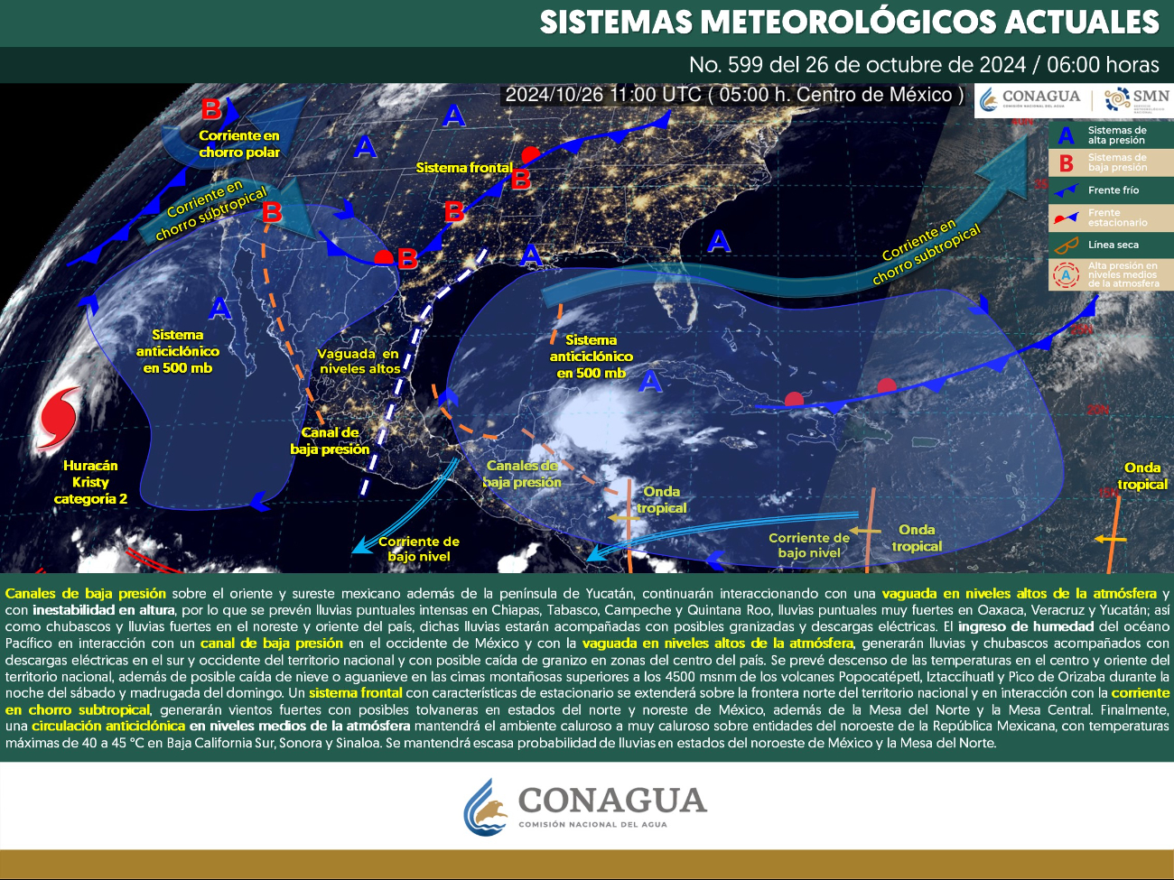 La Península de Yucatán se prepara para un fin de semana lluvioso debido a un canal de baja presión y una onda tropical