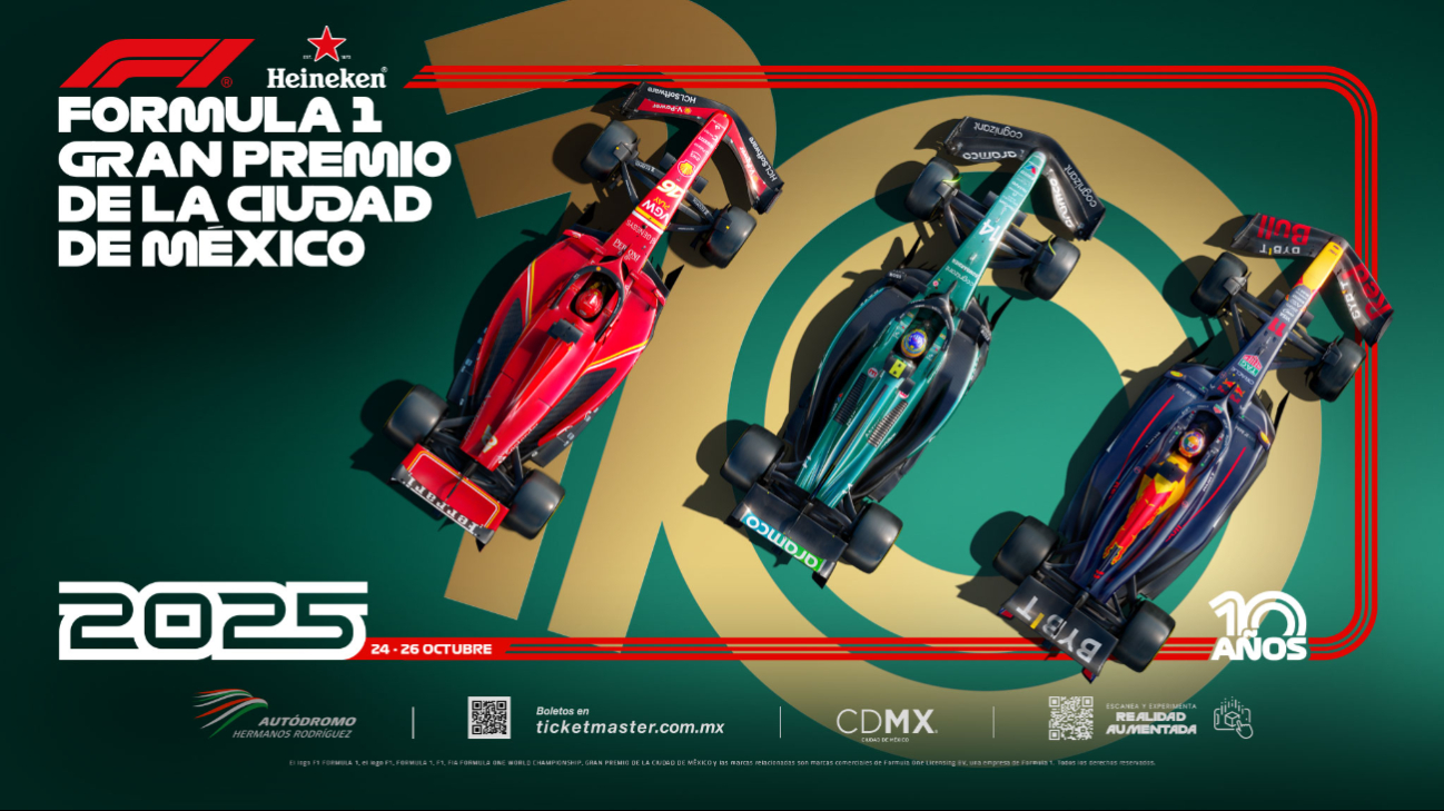 GP México 2025: Revelan póster oficial del décimo aniversario en Fórmula 1