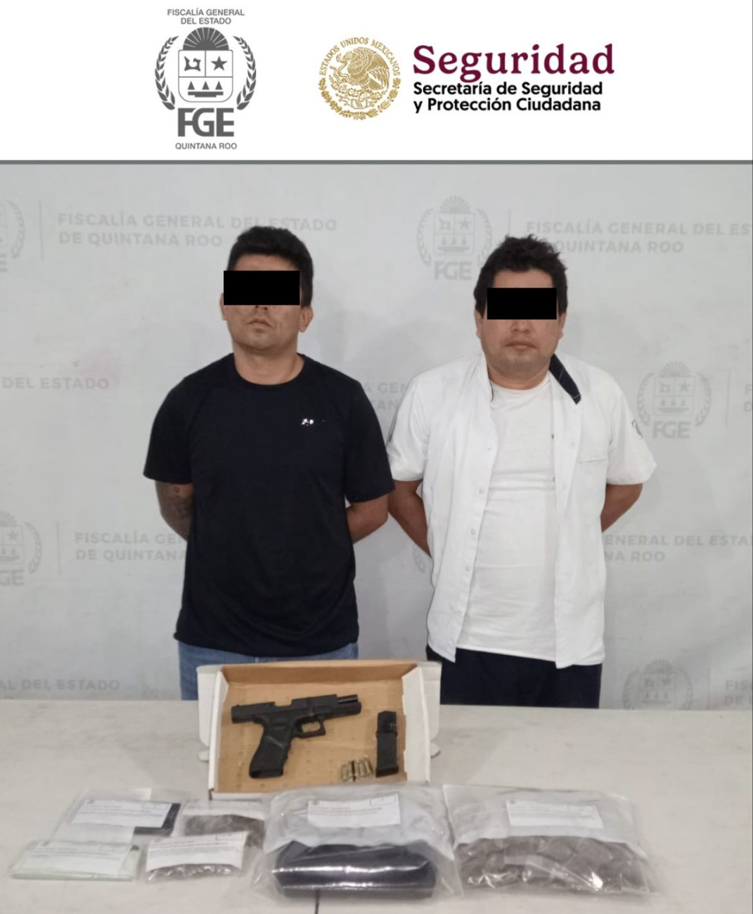 Dos detenidos por privar la vida de dos hombres y herir a uno en Isla Blanca, en la zona intercontinental de Isla Mujeres.