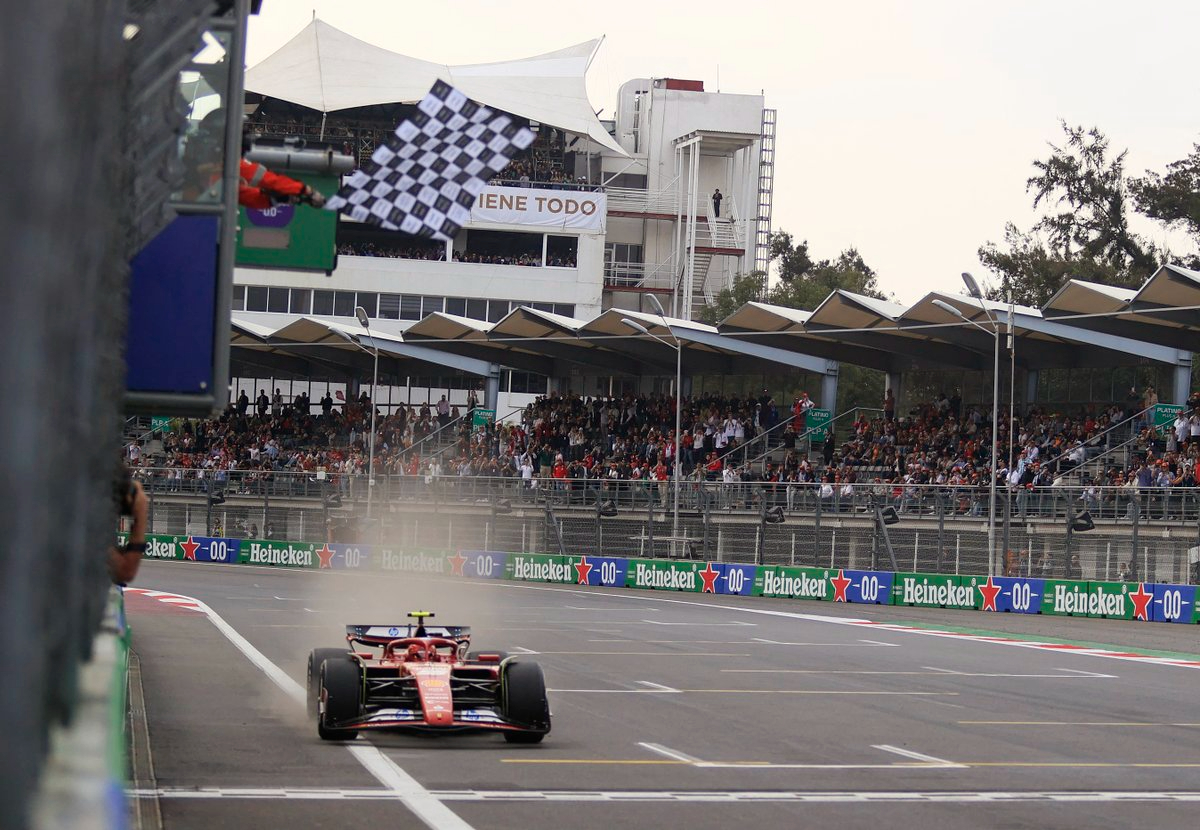 Ferrari gana en México después de 34 años: Sainz triunfa, Checo Pérez último