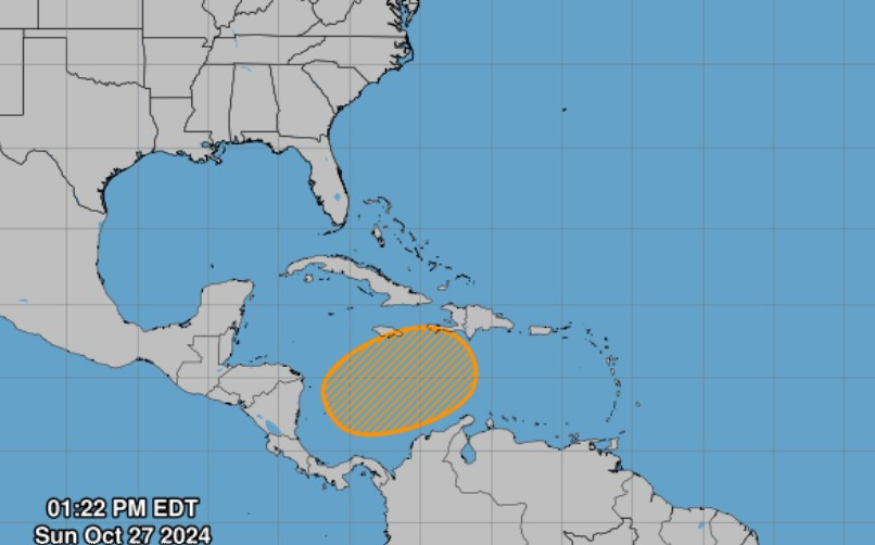 Centro Nacional de Huracanes informó baja presión en el mar Caribe