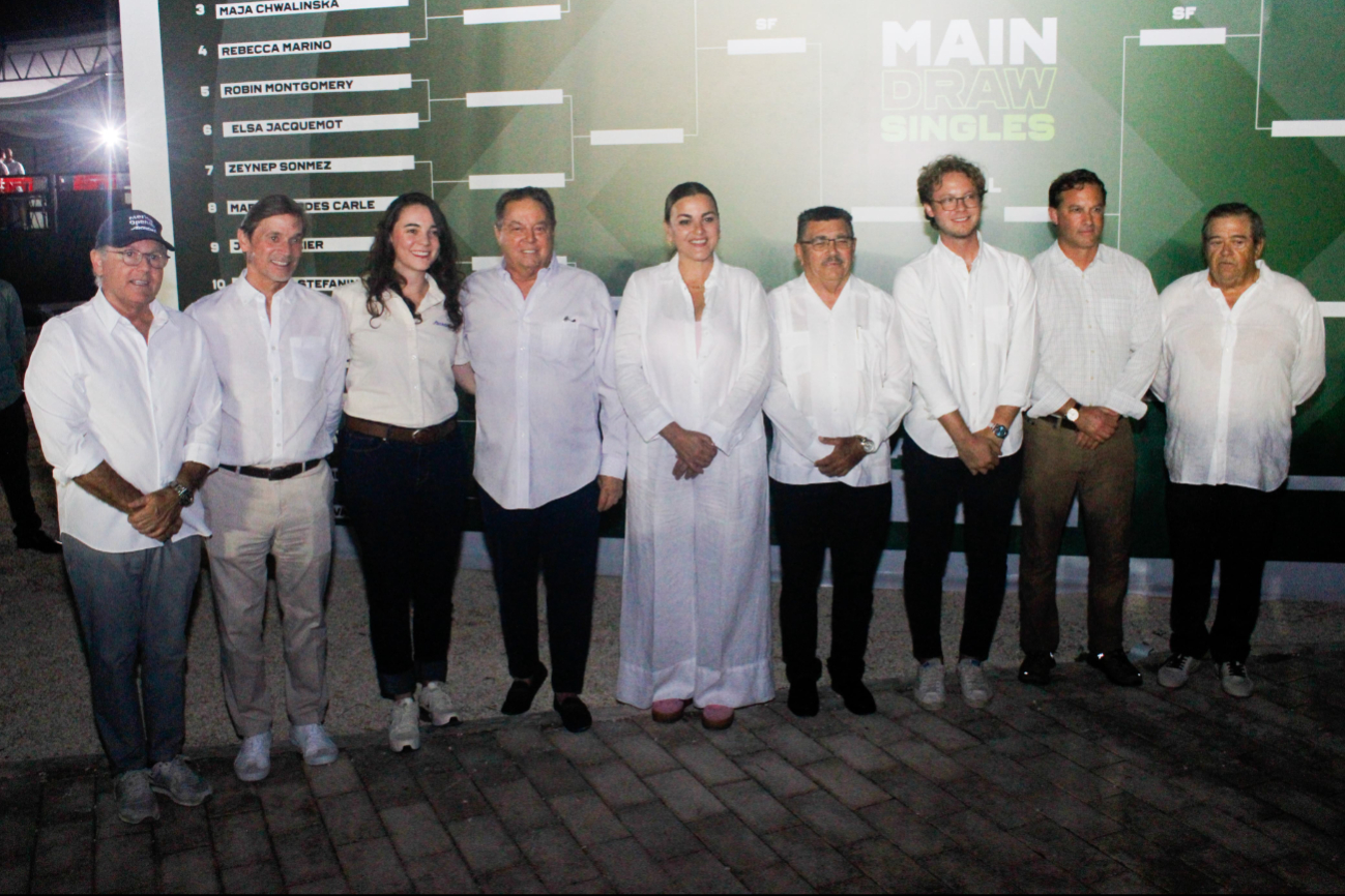 La alcaldesa de Mérida, Cecilia Patrón Laviada, ofició la la segunda edición del Mérida Open WTA 250.