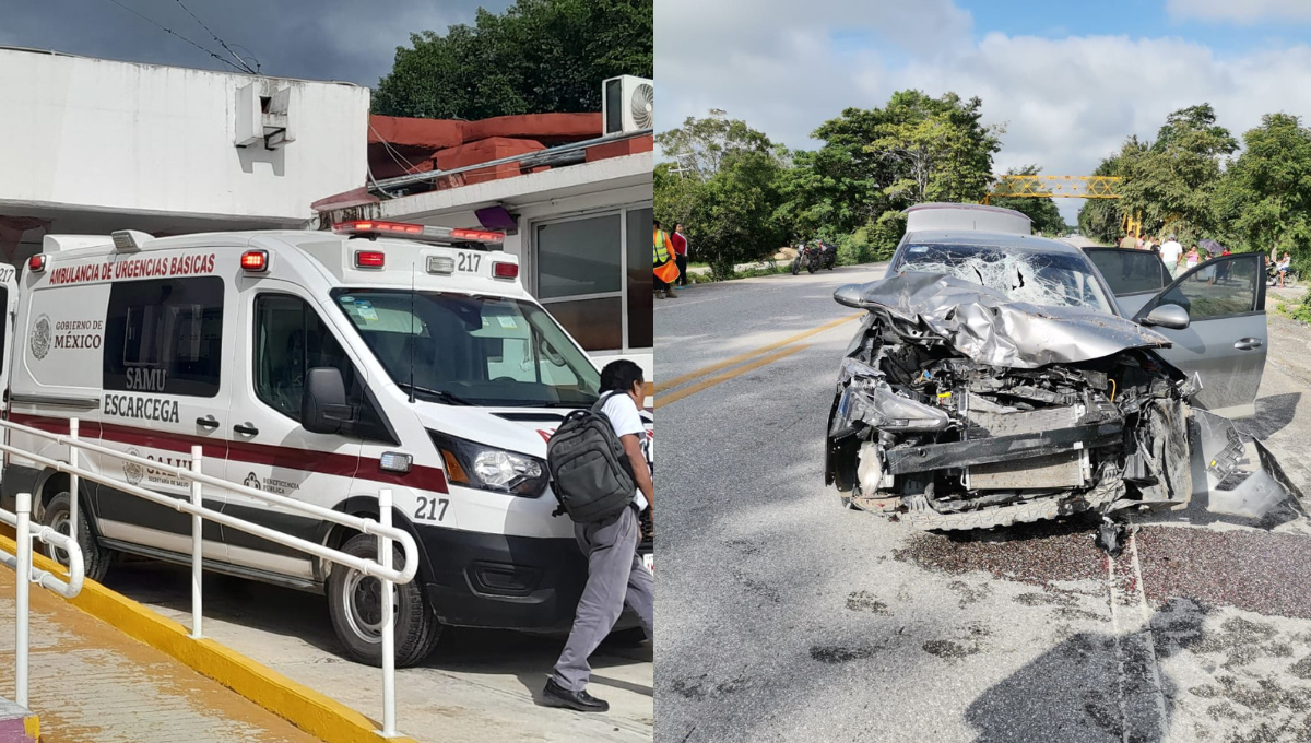 Una camioneta, que se dio a la fuga, impactó el automóvil de los maestros cerca del ejido Justicia Social