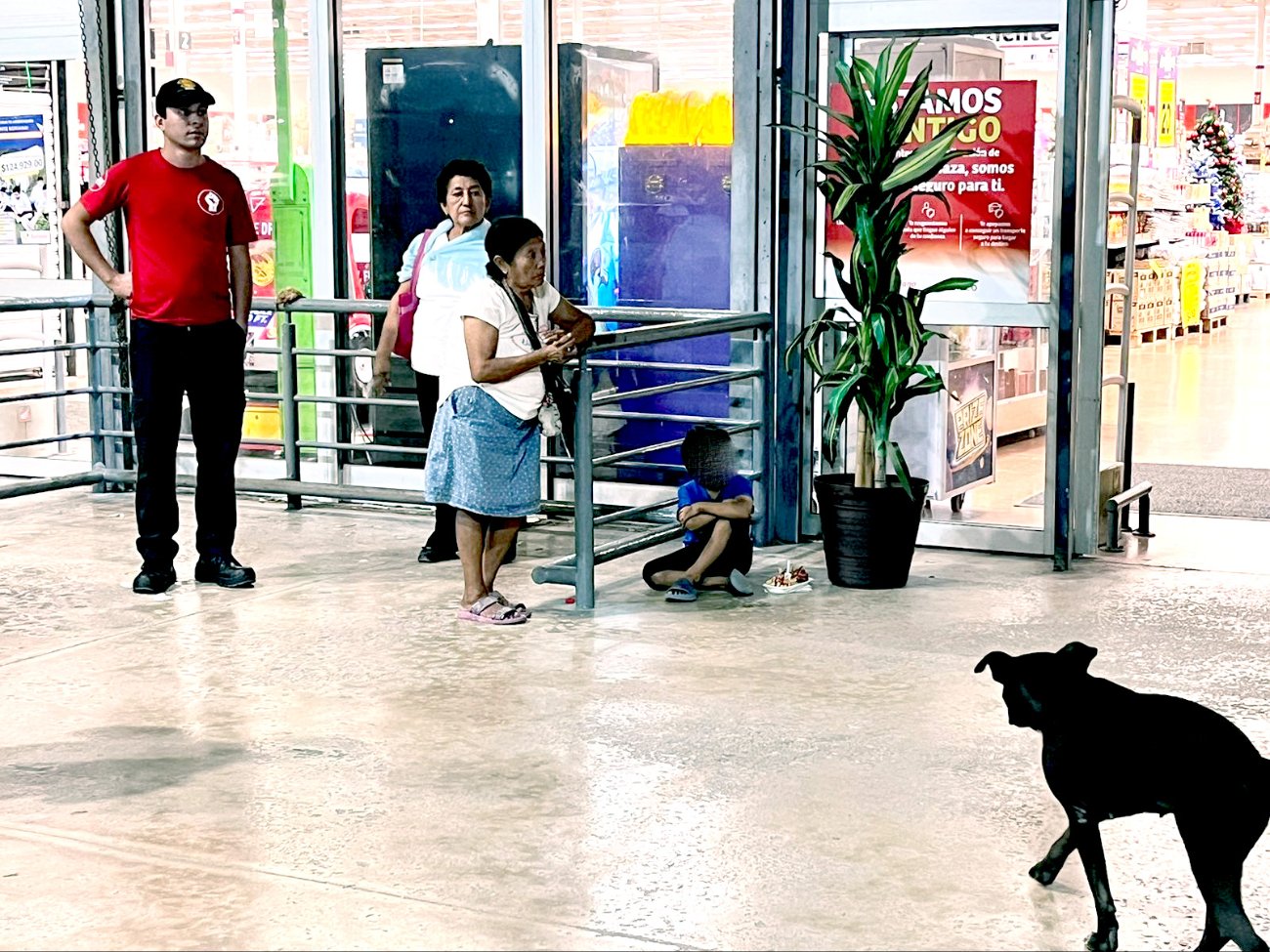 Cuando las autoridades acudieron al supermercado, luego del reporte de testigos, la abuela de los menores apareció