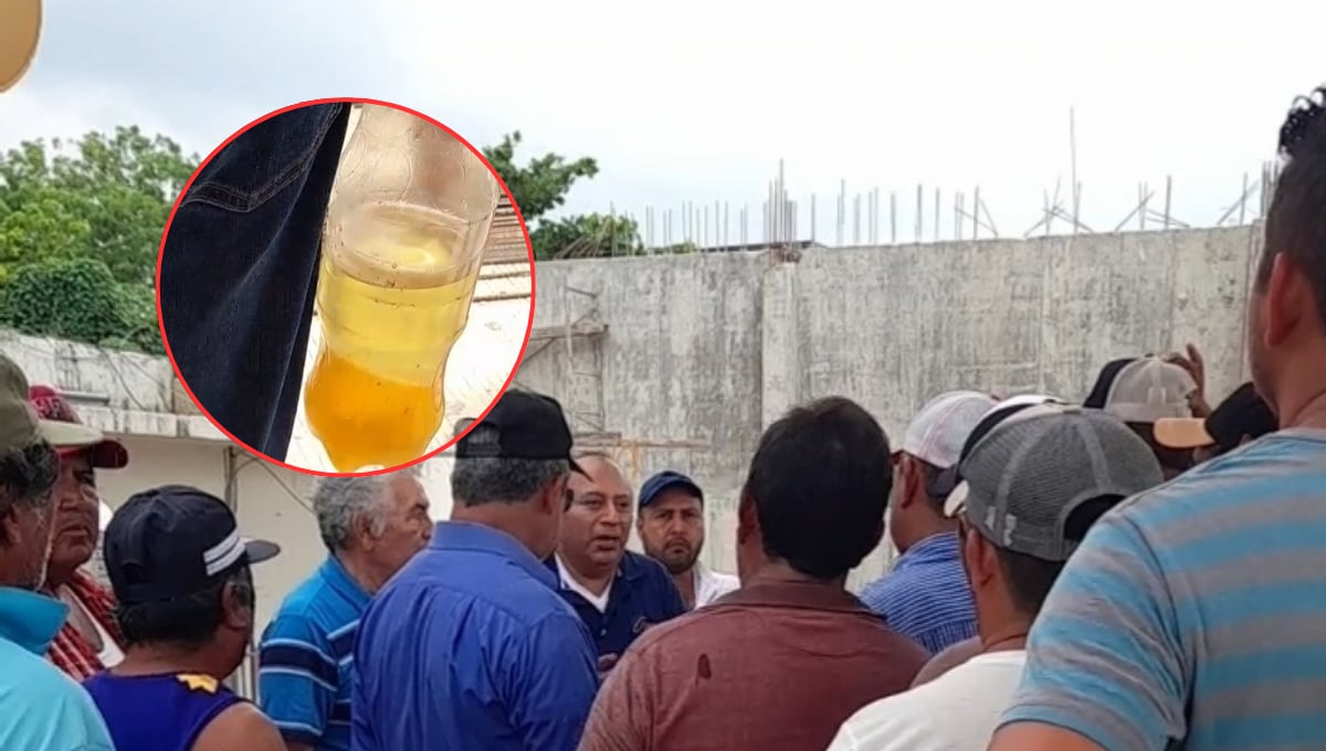 Pobladores de Sabancuy protestaron en una gasolinera exigiendo gasolina sin agua y litros completos