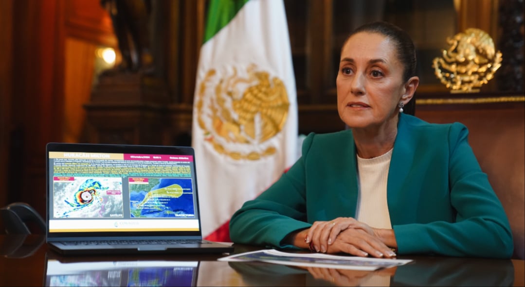 Claudia Sheinbaum comparte información sobre la llegada del Huracán Milton