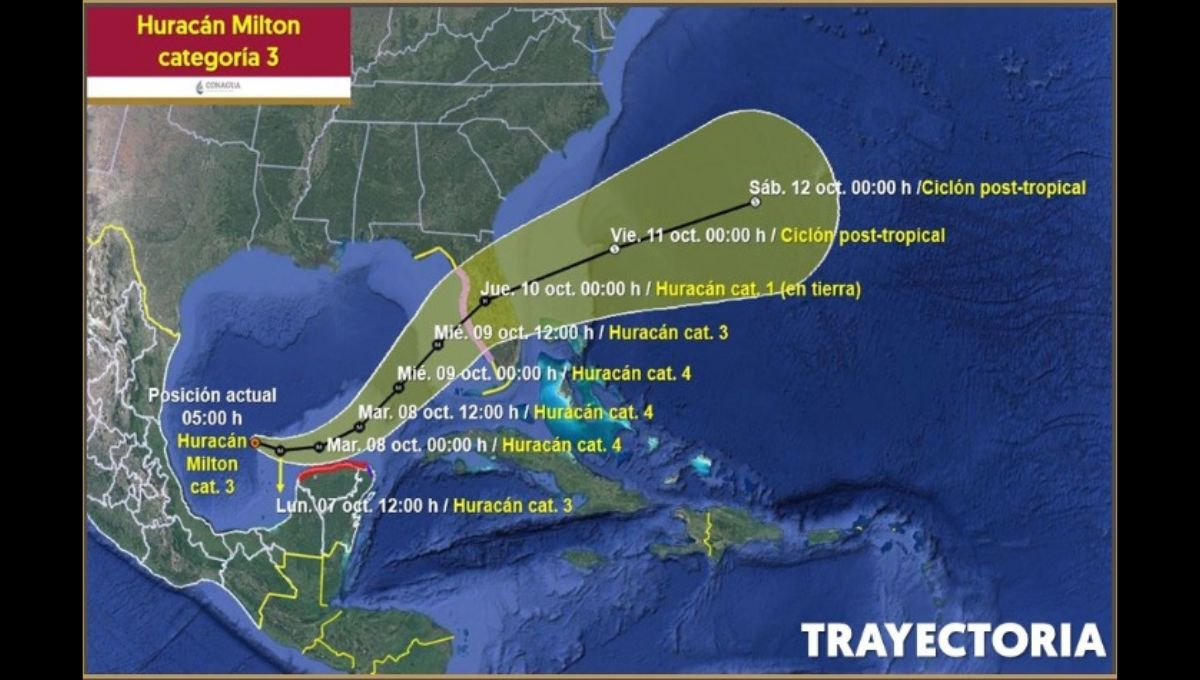 Huracán Milton sube a categoría 4 y amenaza Florida: El estado prepara la mayor evacuación en siete años