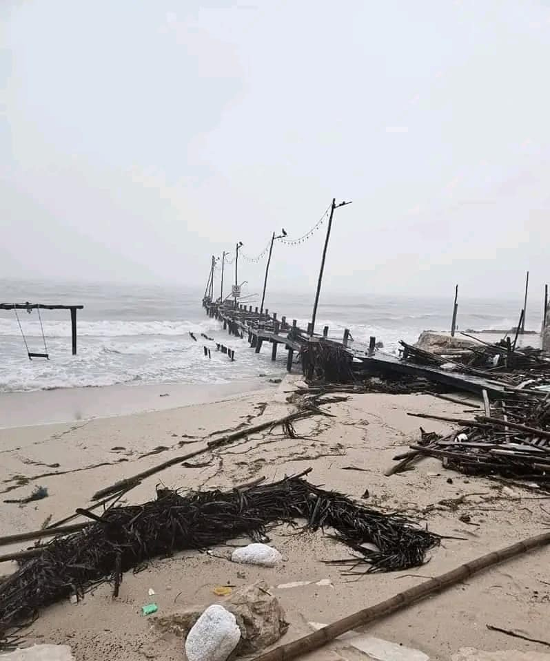 El muelle de Chelem ha quedado gravemente dañado