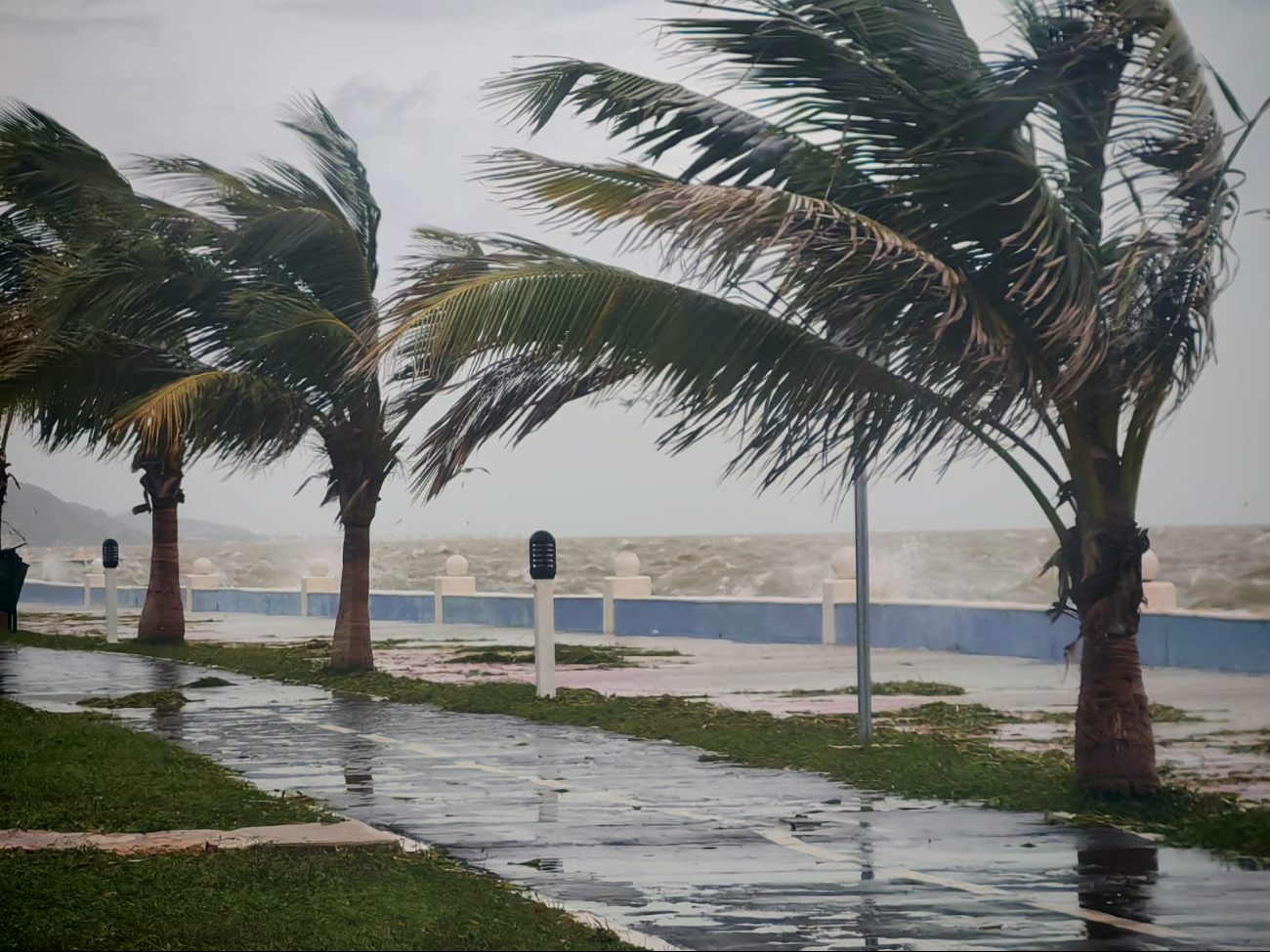 Fuertes vientos en Campeche